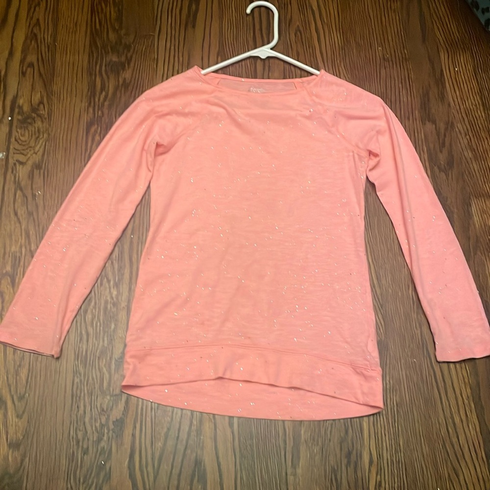 Long sleeve pink tee
